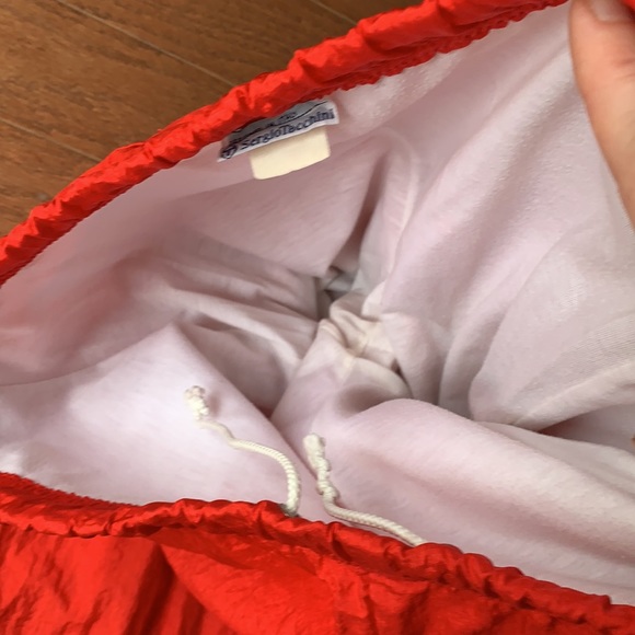 Vintage Sergio Tacchini Red Track Pants Joggers Windbreaker Bottom Zip Size 8 - Picture 6 of 12